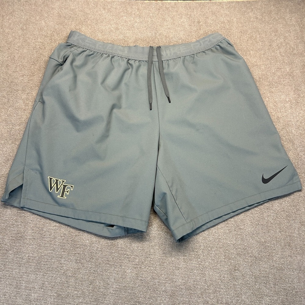 Wake Forest Nike Pro Athletic Shorts Men's 2XL Gray Elastic Waist Gym Dri-Fit 8"